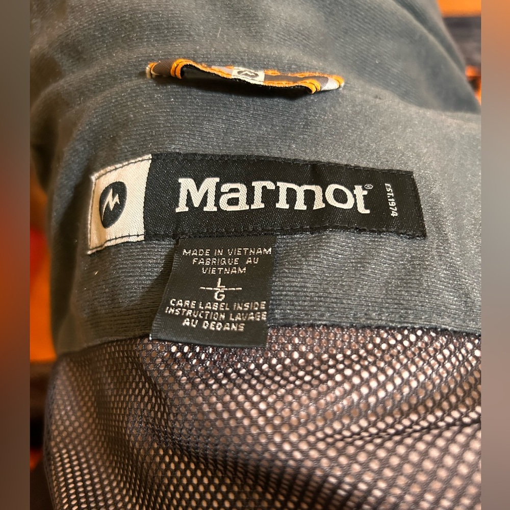 Marmot Waterproof Technical Shell Jacket – Bright Orange men’s large - Picture 5 of 7